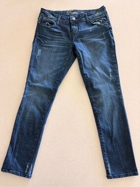 Vintage dEliA*s Taylor Low Rise Distressed Skinny Jeans Y2K Grunge Size 5/6